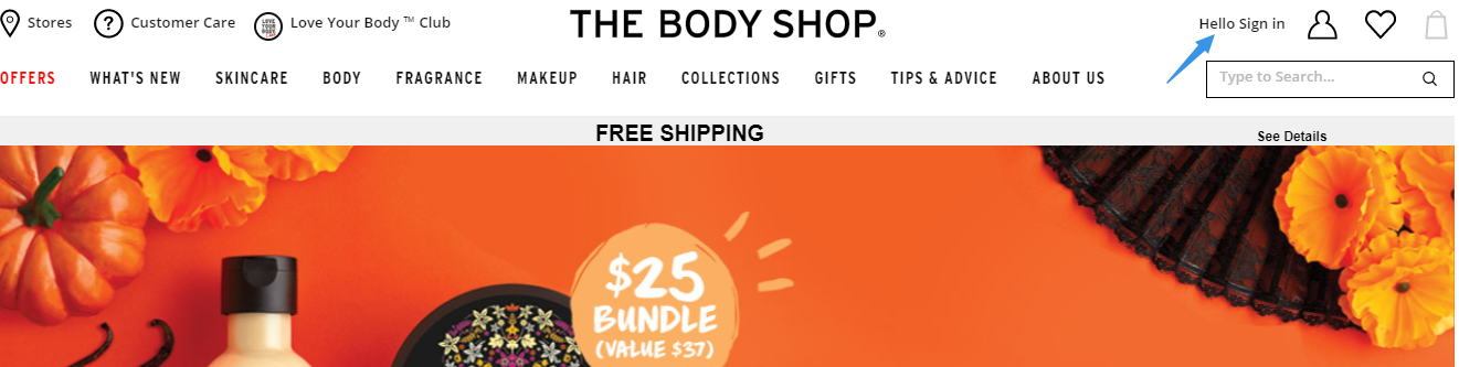 The Body Shop官网首页